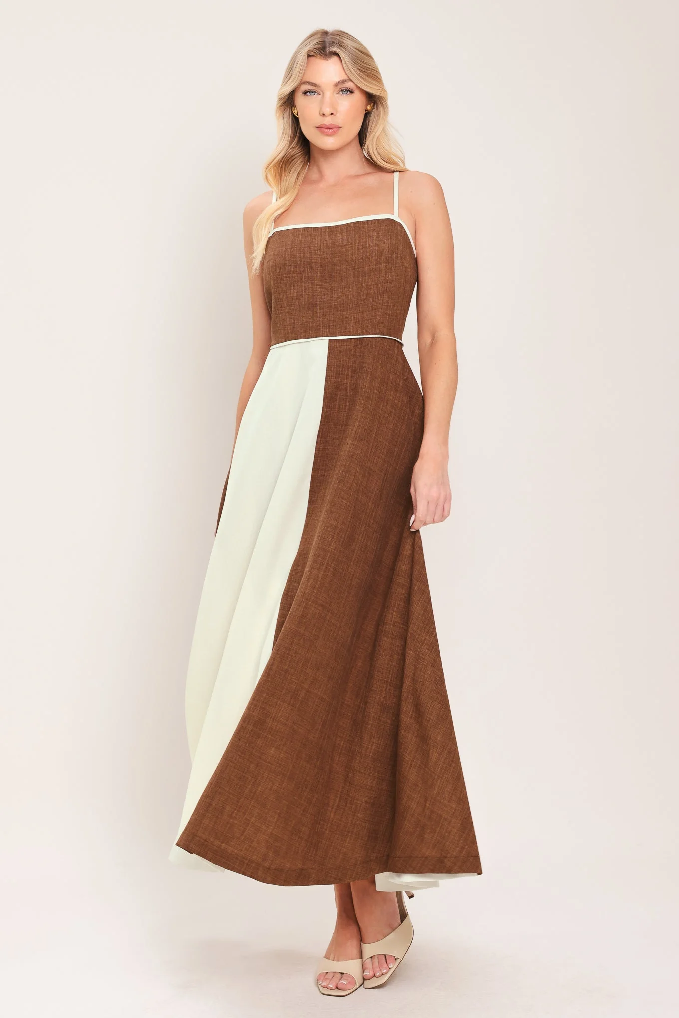SIENNA FORM COLOR BLOCK MIDI DRESS - Image 4