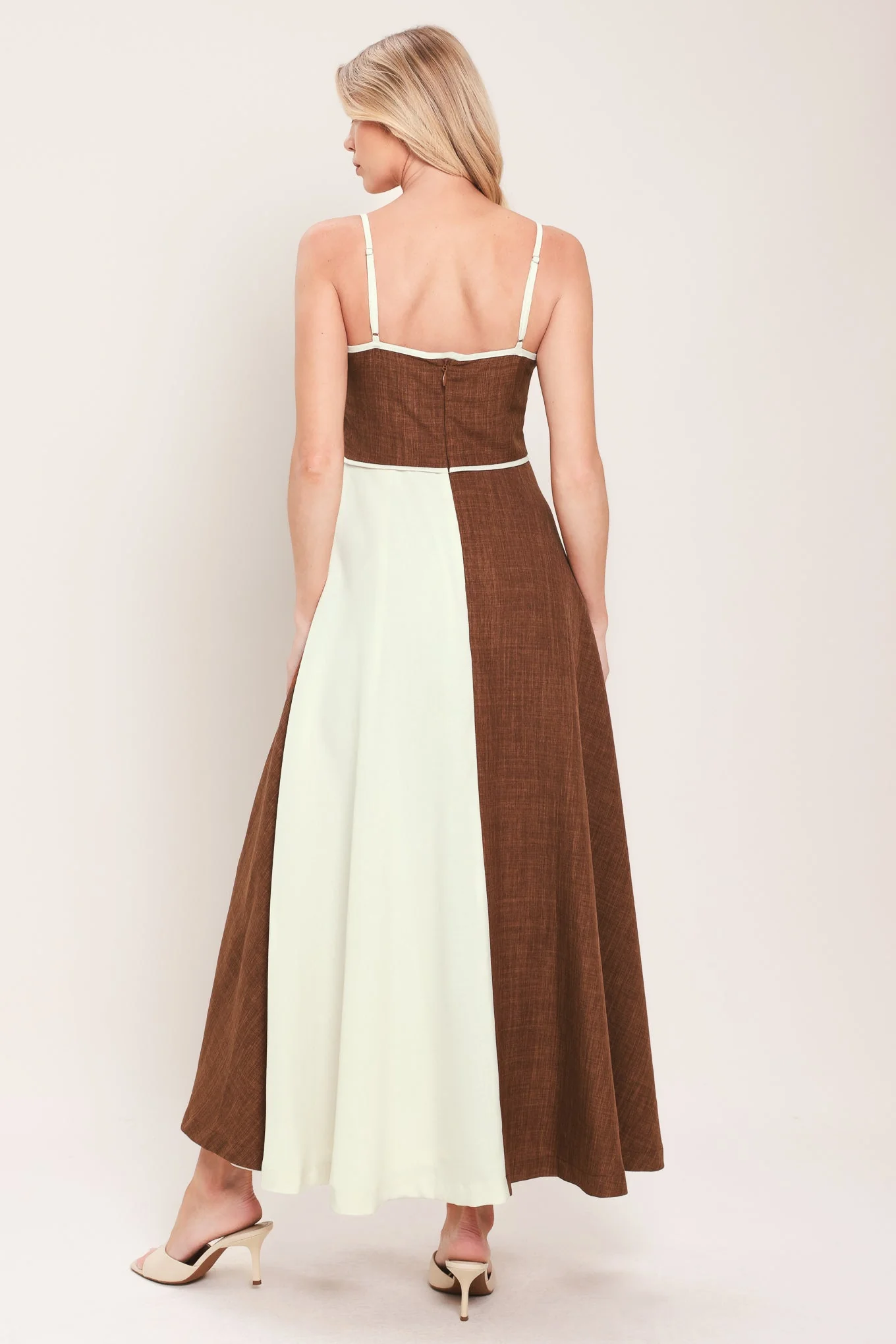 SIENNA FORM COLOR BLOCK MIDI DRESS - Image 8
