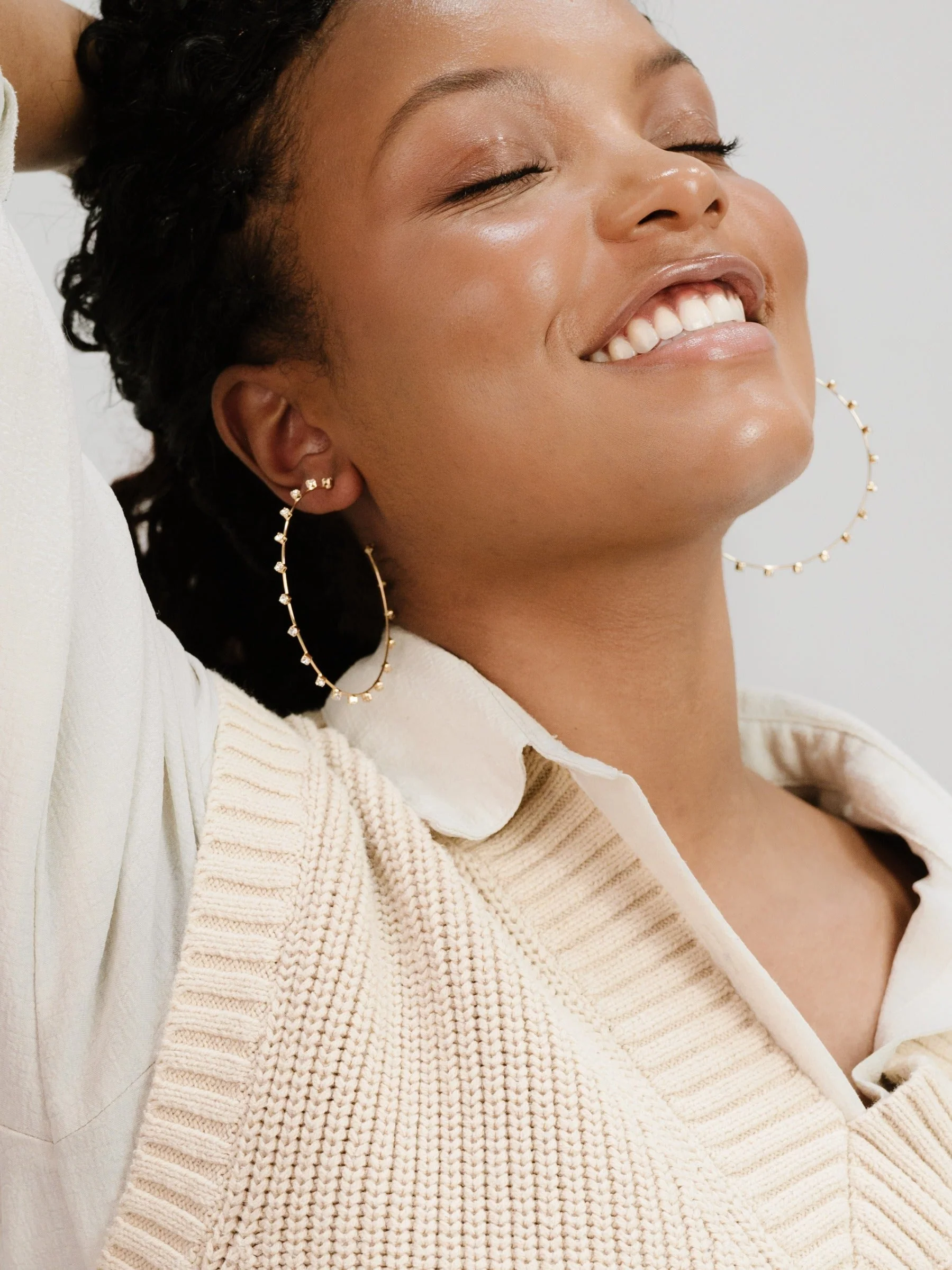 Simple Spark Crystal Hoops - Image 4