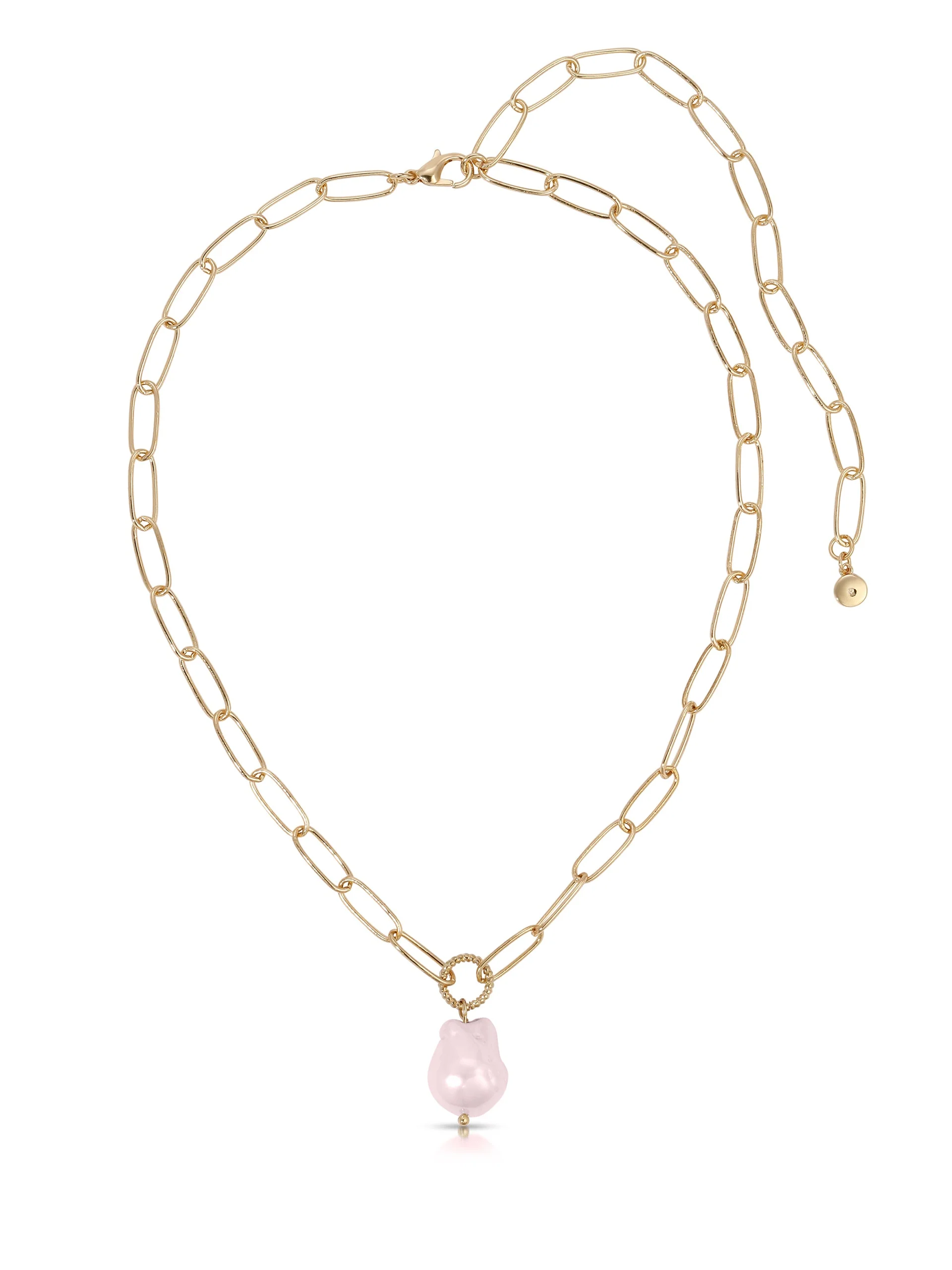 Single Pearl Chain Necklace - Image 4