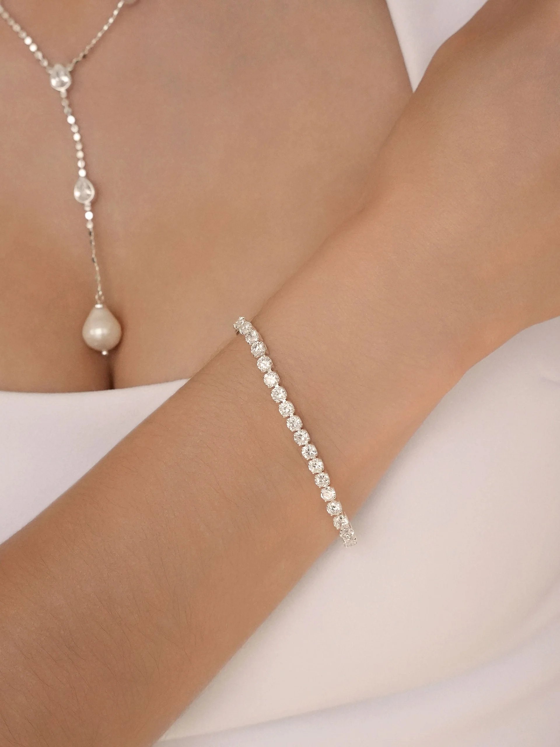 Single Row Tennis Bracelet - Image 6