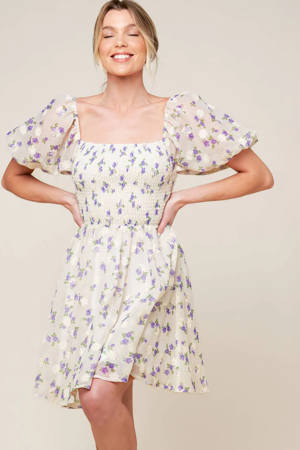 Size Small, MAKING CONNECTIONS MINI DRESS - CREAM - FINAL SALE
