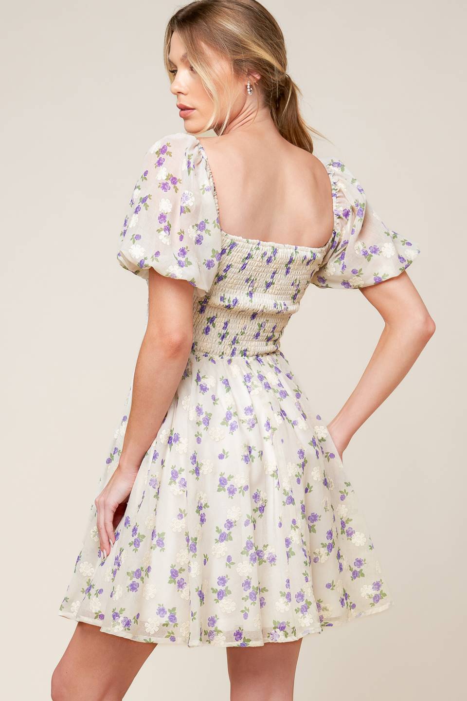 Size Small, MAKING CONNECTIONS MINI DRESS - CREAM - FINAL SALE - Image 3