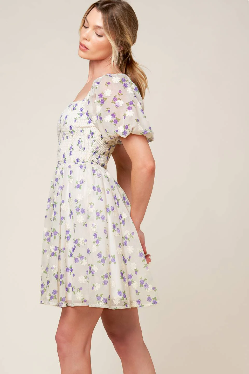 Size Small, MAKING CONNECTIONS MINI DRESS - CREAM - FINAL SALE - Image 5