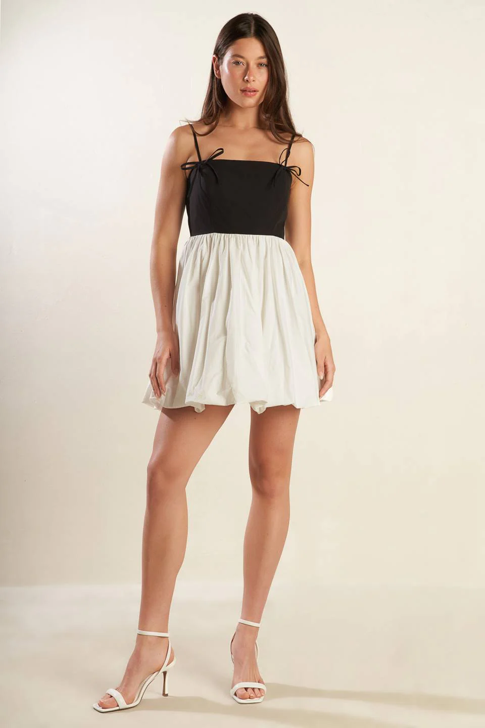SLAY ALL DAY - BLACK & WHITE MINI DRESS - Image 5