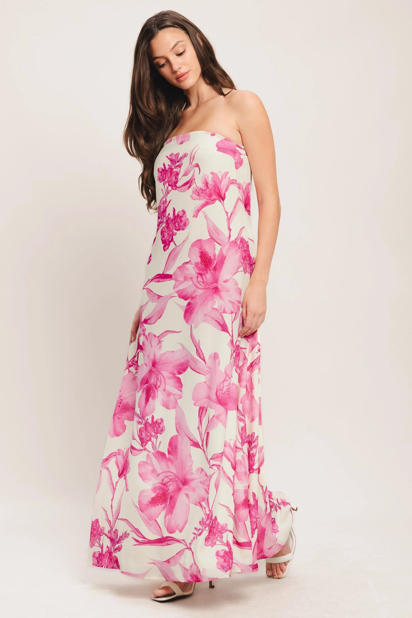 SOFT ROSE ESCAPE OPEN BACK MAXI DRESS - Image 2
