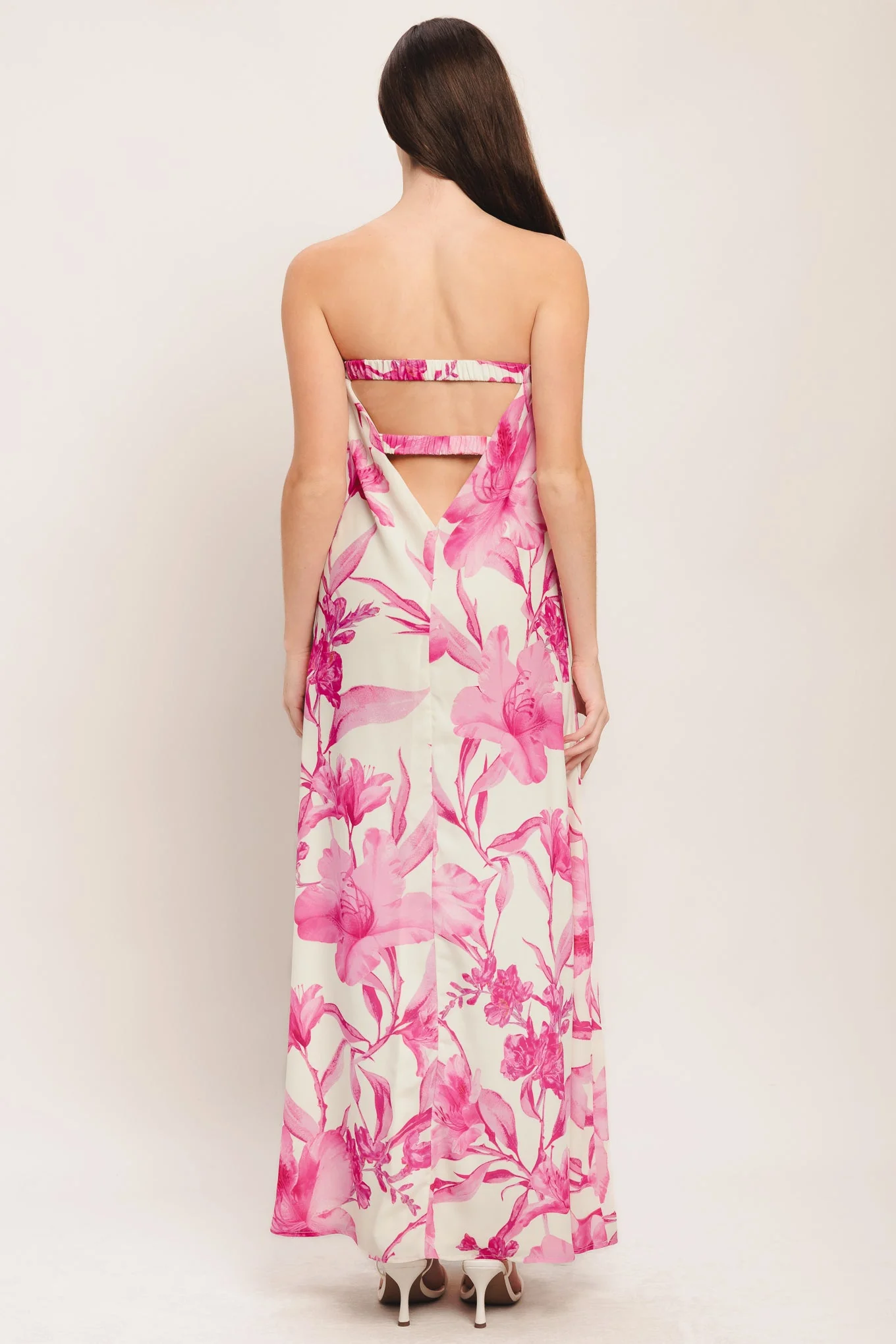 SOFT ROSE ESCAPE OPEN BACK MAXI DRESS - Image 3