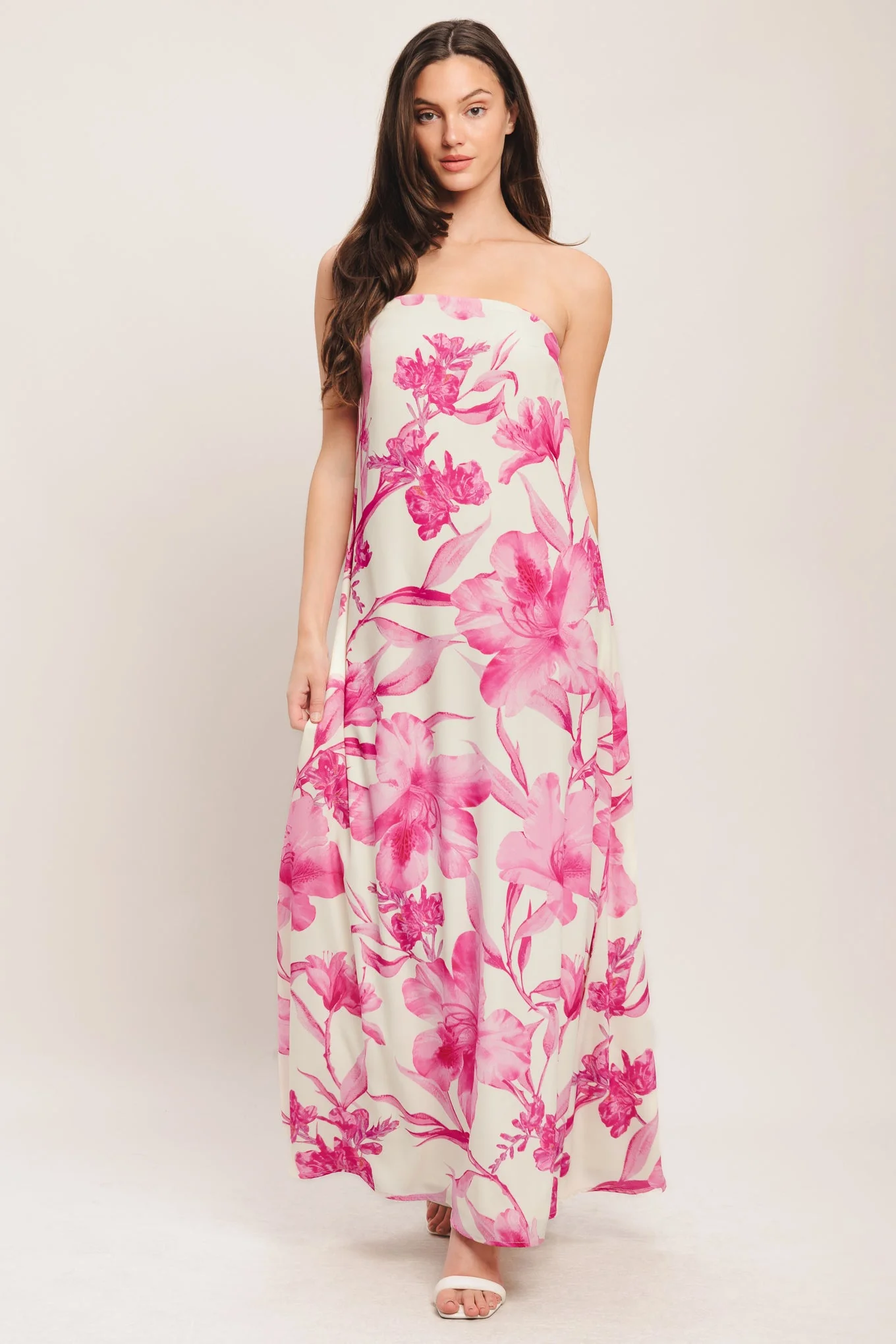 SOFT ROSE ESCAPE OPEN BACK MAXI DRESS - Image 5