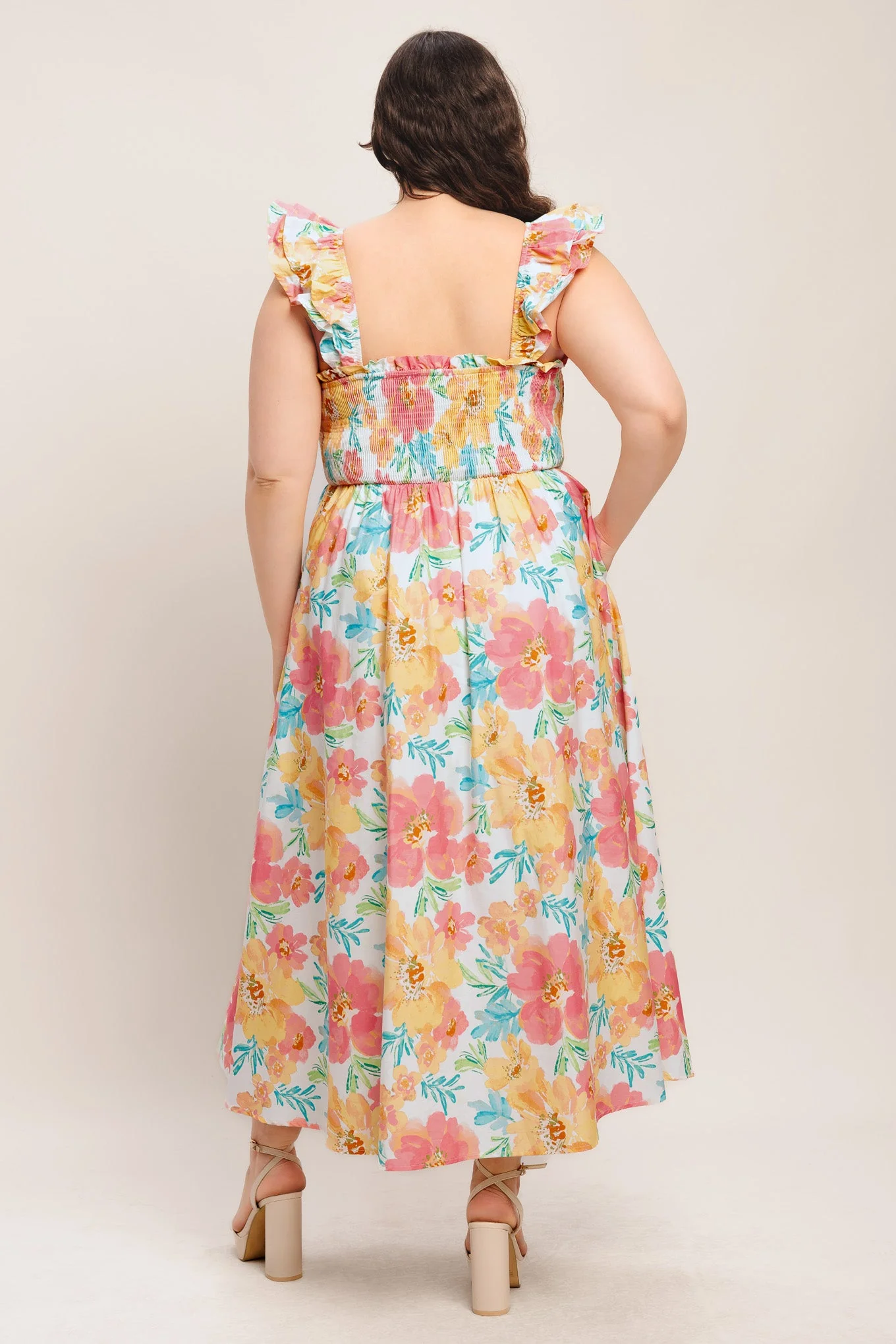 SOFT SUNSHINE FLORAL MIDI DRESS - Image 11