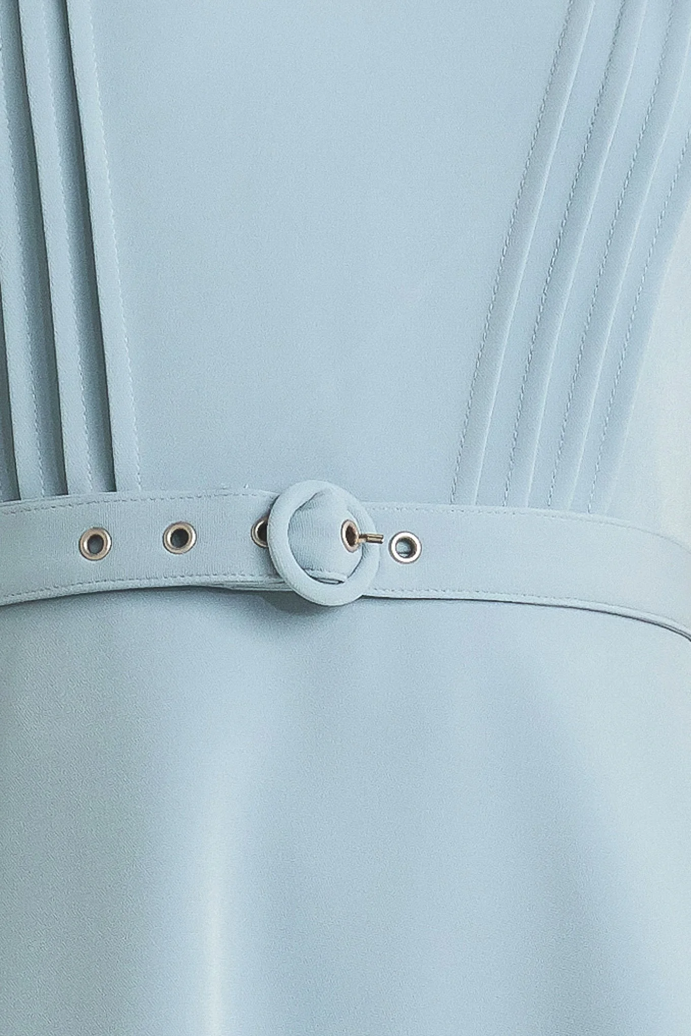 SOFTLY SPOKEN BLUE PINTUCK MIDI DRESS - Image 6