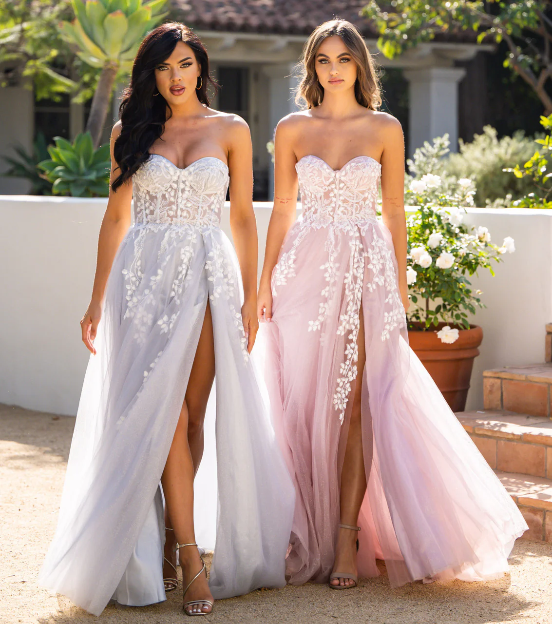 SOLAINE GOWN - MAUVE - STRAPLESS BUSTIER CORSET A-LINE DRESS - Image 5