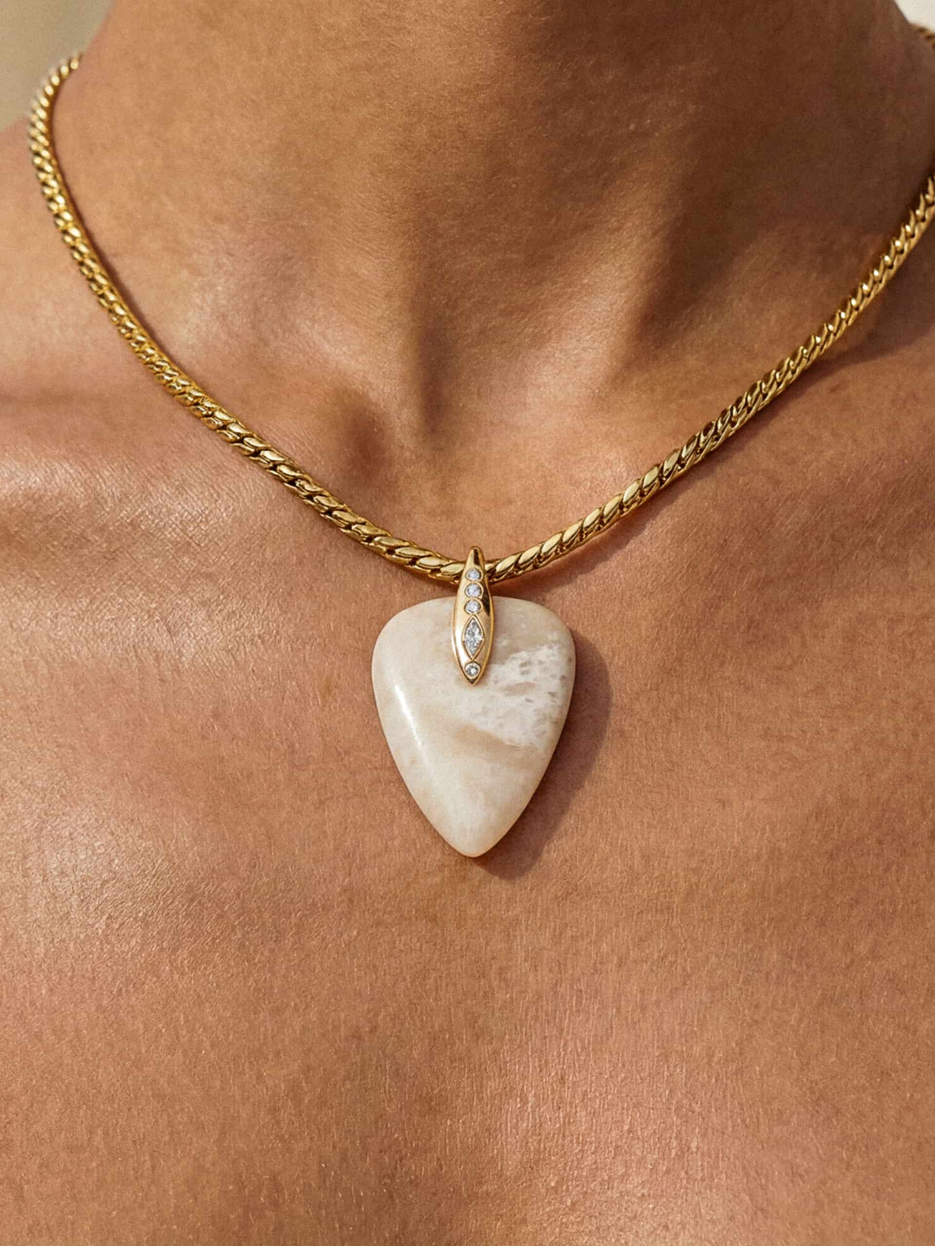 Solstice Pendant Choker in Bone - Image 3
