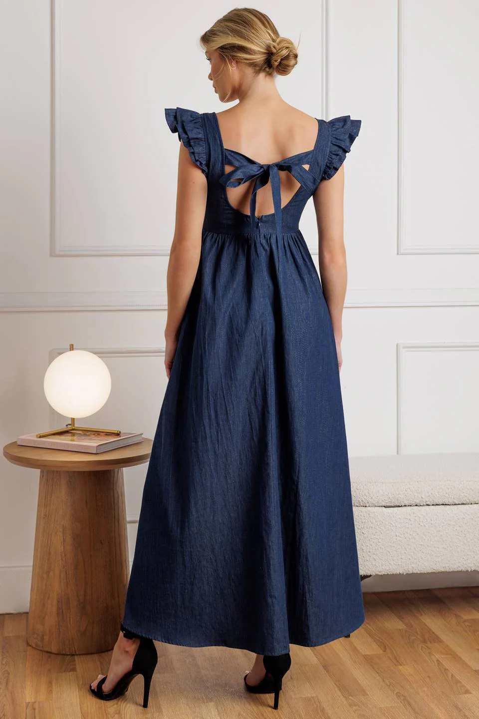 SOUTHAMPTON STROLL CHAMBRAY MIDI DRESS - Image 2