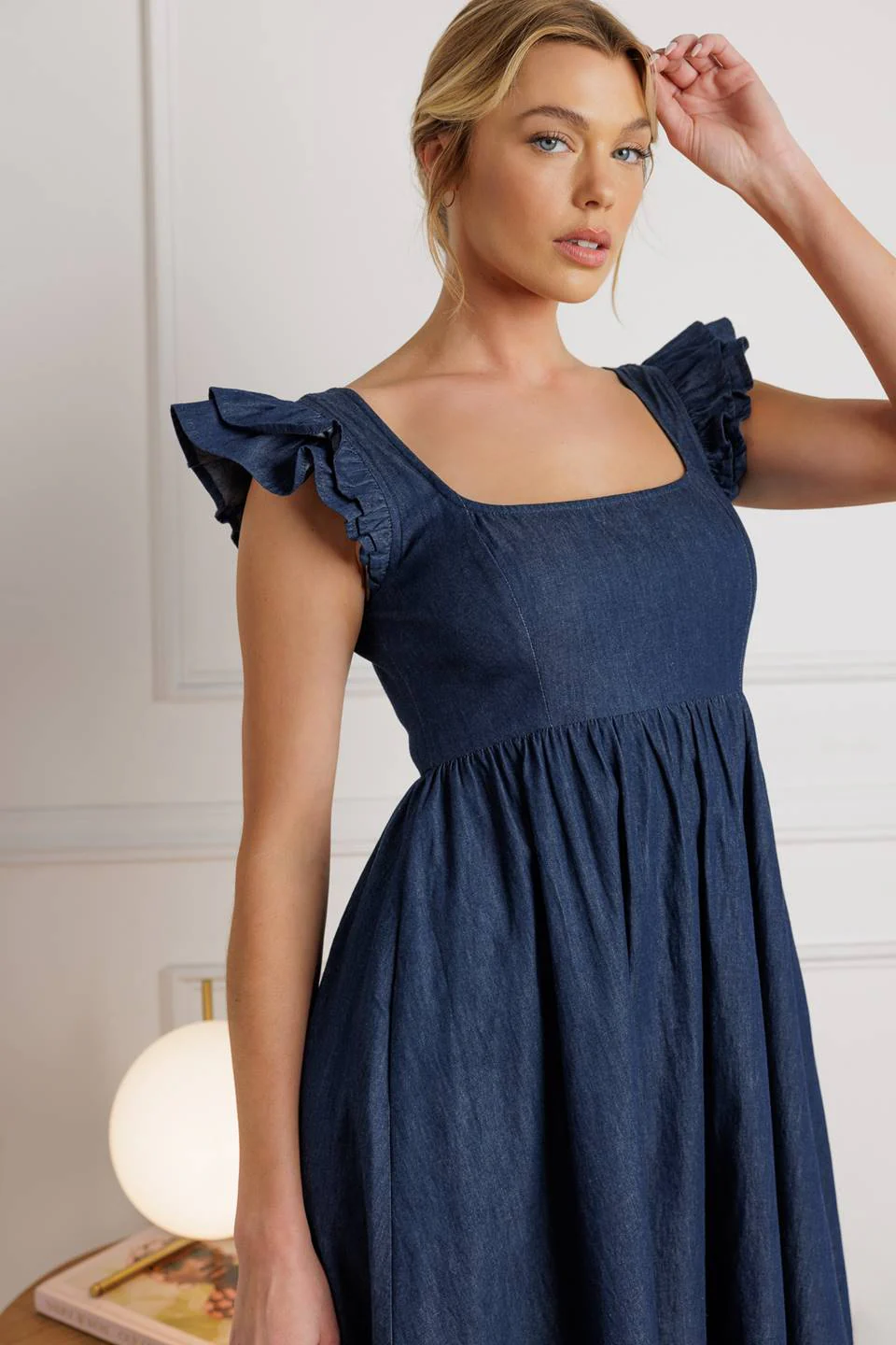 SOUTHAMPTON STROLL CHAMBRAY MIDI DRESS - Image 6