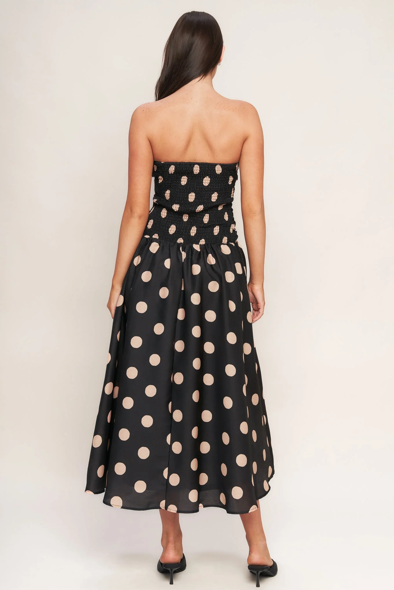 Size Medium, SPOTLIGHT HOUR POLKA DOT MIDI DRESS - FINAL SALE - Image 3