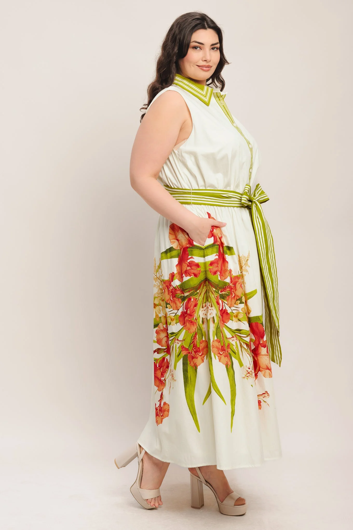 SPRING HEIRLOOM FLORAL PRINT MIDI DRESS - Image 10