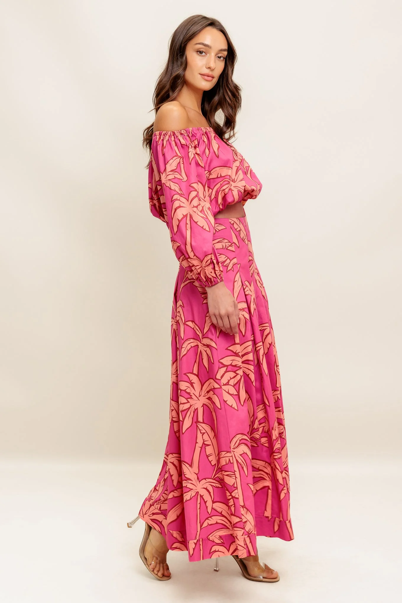 Staci Off-Shoulder Top & Circle Midi Skirt Set - Image 6
