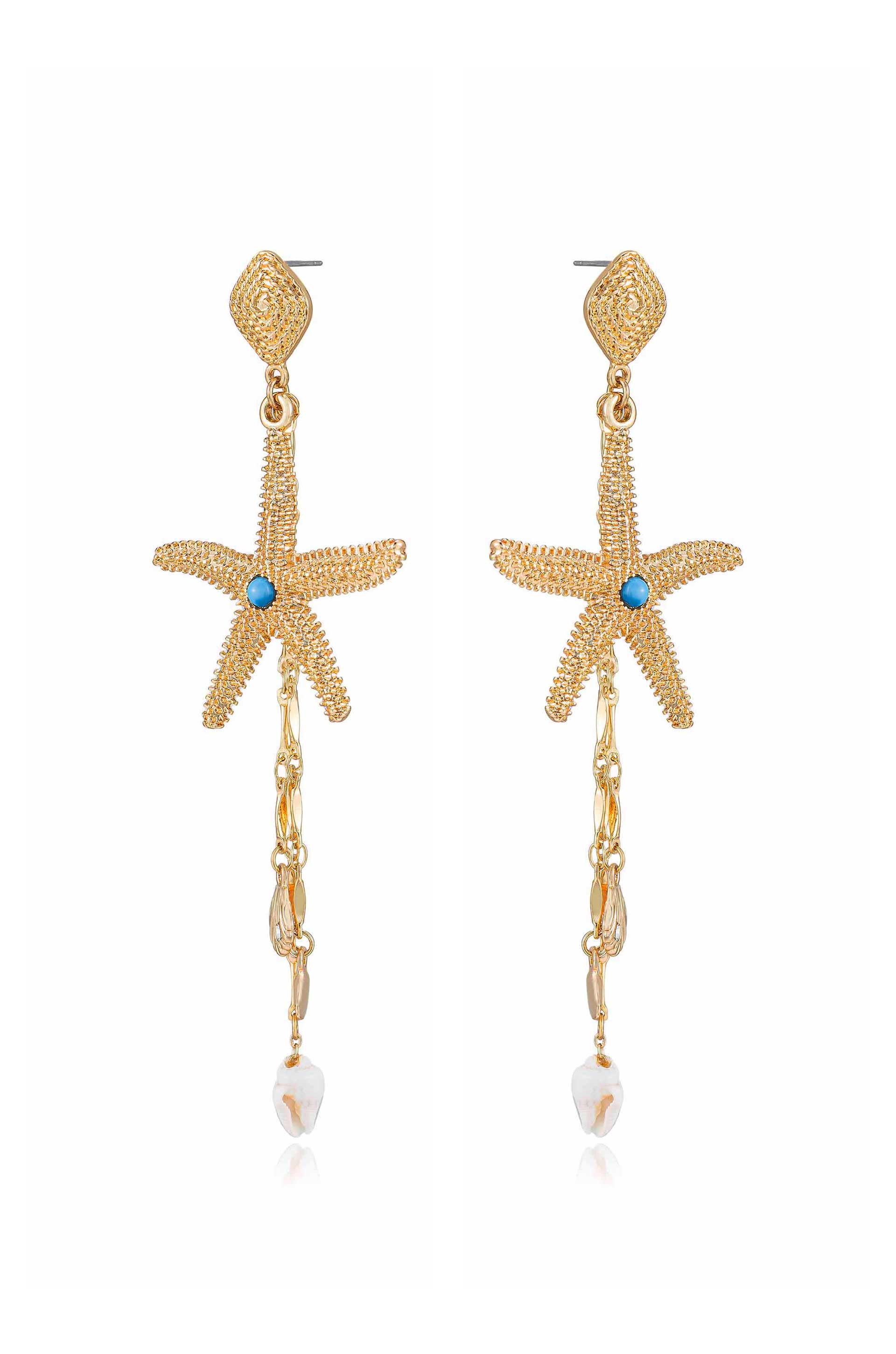Starfish Seeker Drop Earrings - Image 3