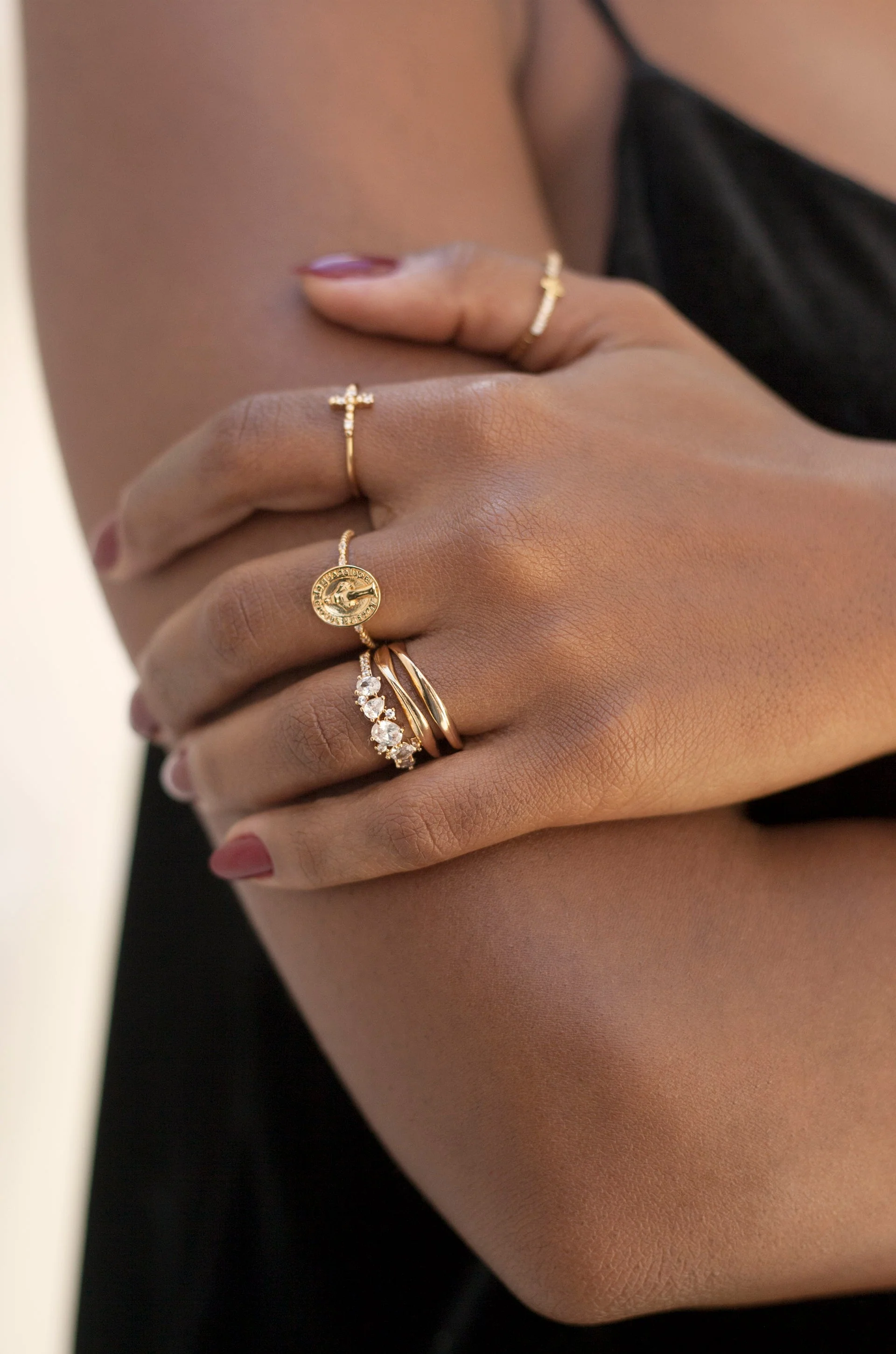 Statement Crystal Cluster Ring - Image 2
