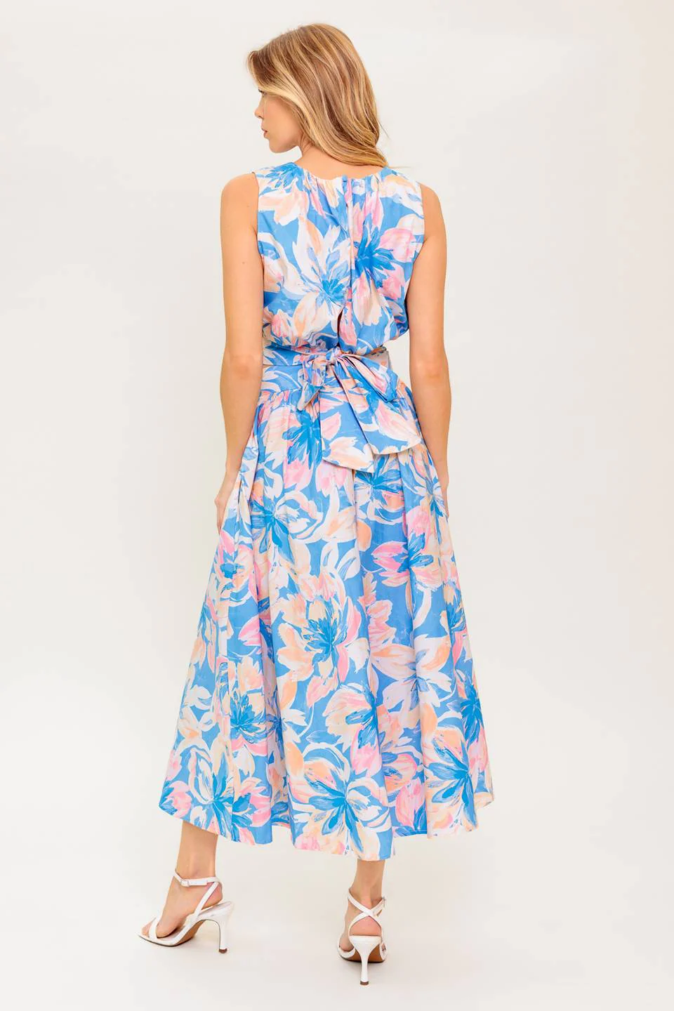 SUMMER HARMONY TIE TOP & SKIRT SET - POWDER BLUE - FINAL SALE - Image 2