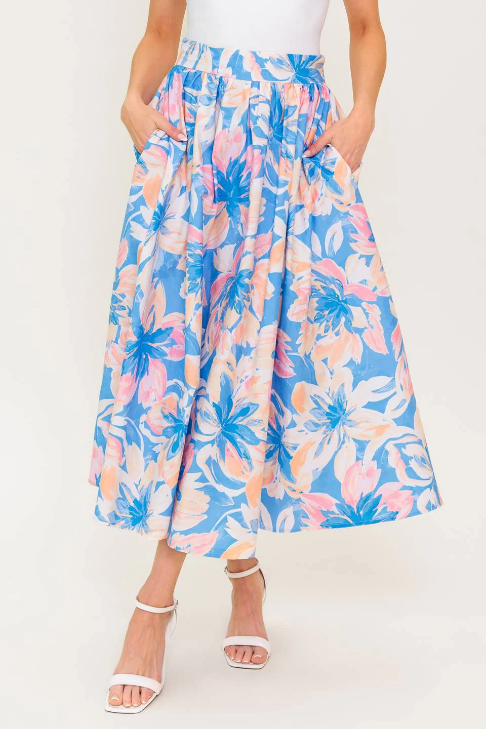 SUMMER HARMONY TIE TOP & SKIRT SET - POWDER BLUE - FINAL SALE - Image 6