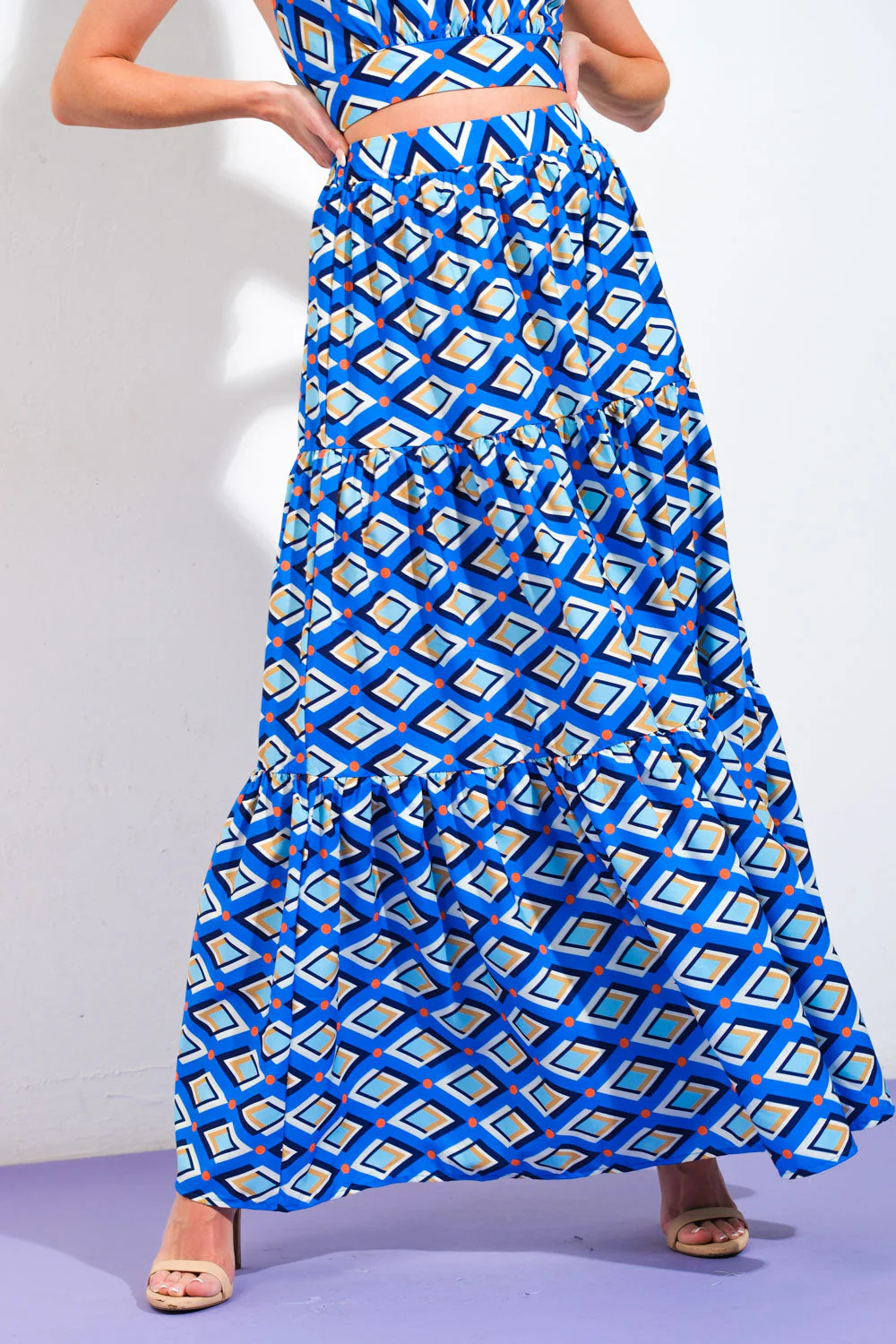 SUMMER JOURNEY - BLUE - TOP & SKIRT SET - Image 6
