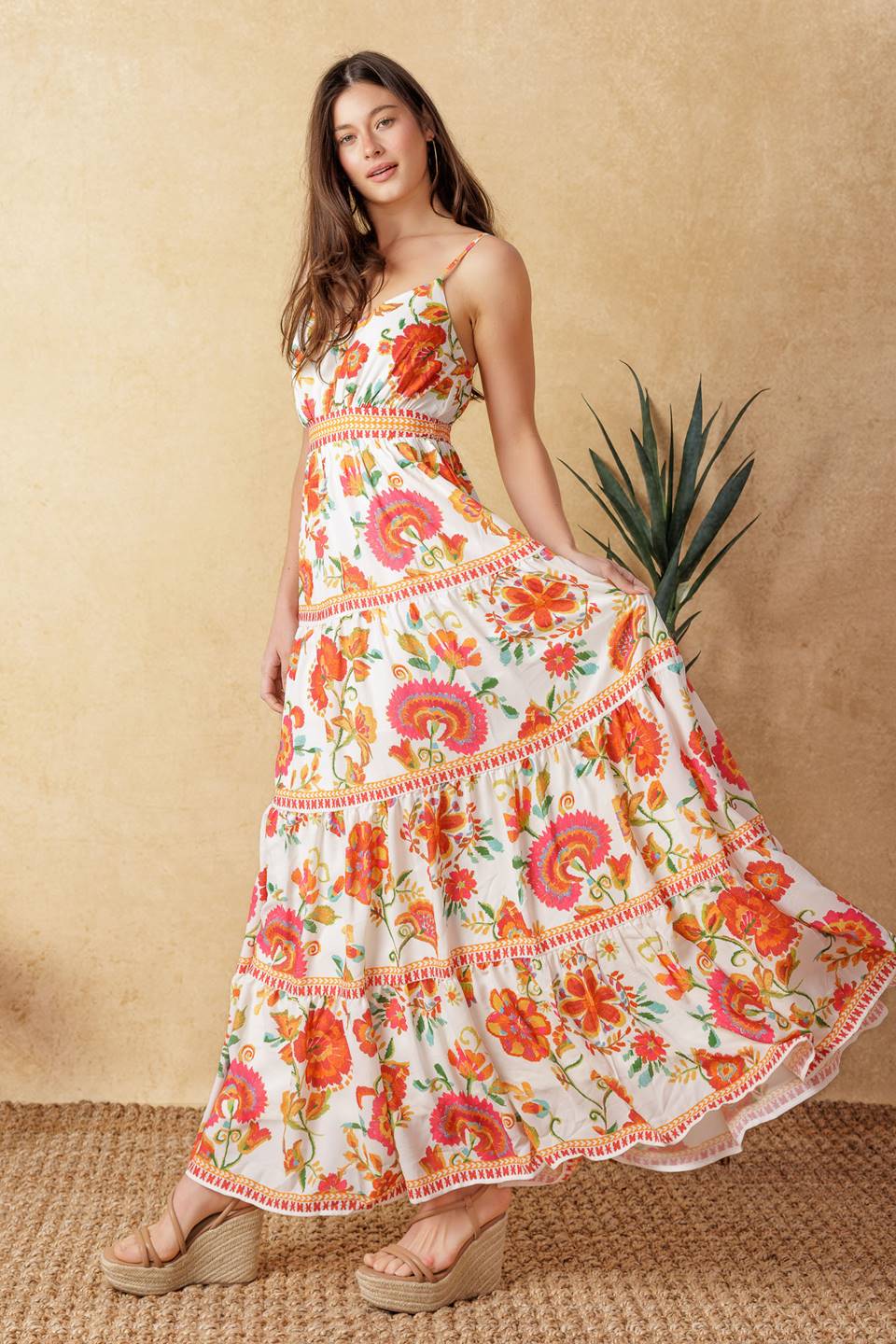 SUMMER SANGRIA MAXI DRESS - RED - Image 6