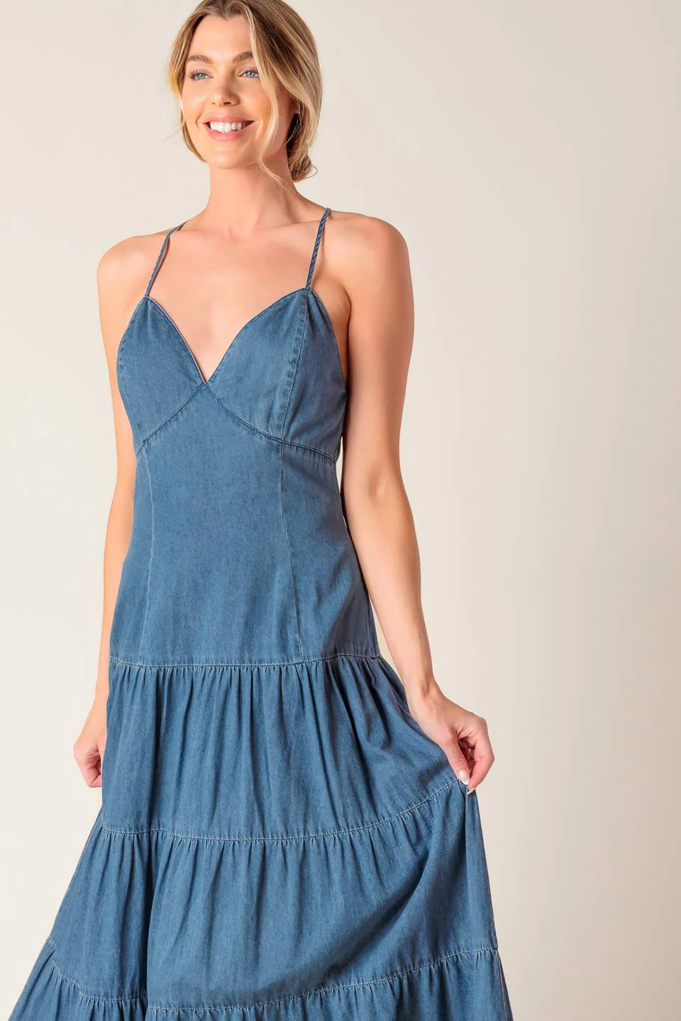 SUNDAY BEST - CHAMBRAY MIDI DRESS - Image 5