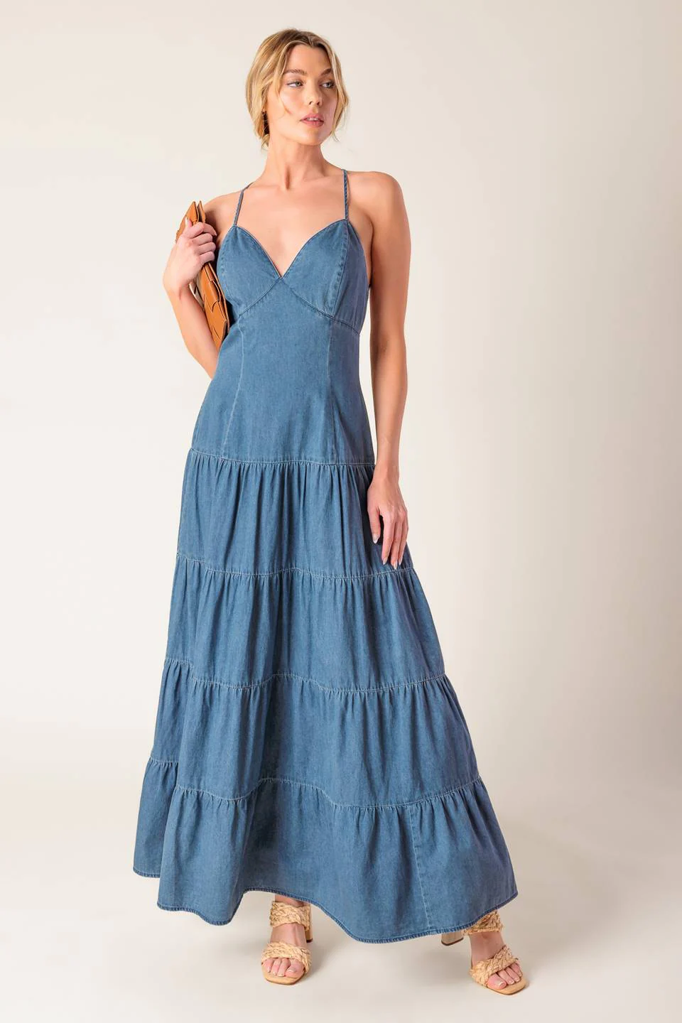 SUNDAY BEST - CHAMBRAY MIDI DRESS - Image 6