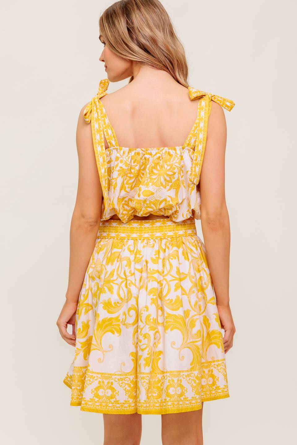 SUNLIT DREAMS TOP & SKIRT SET - YELLOW - Image 2
