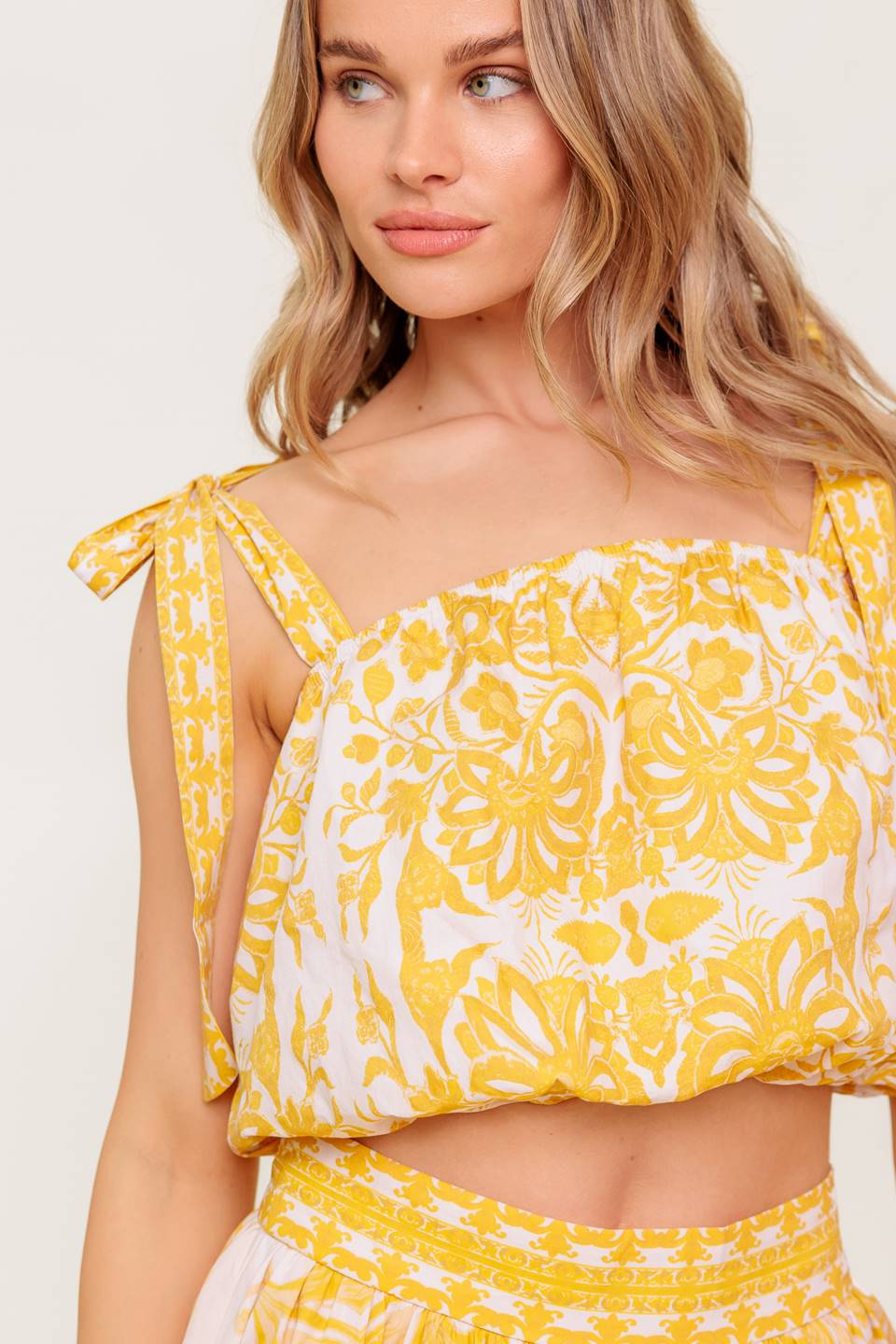 SUNLIT DREAMS TOP & SKIRT SET - YELLOW - Image 3