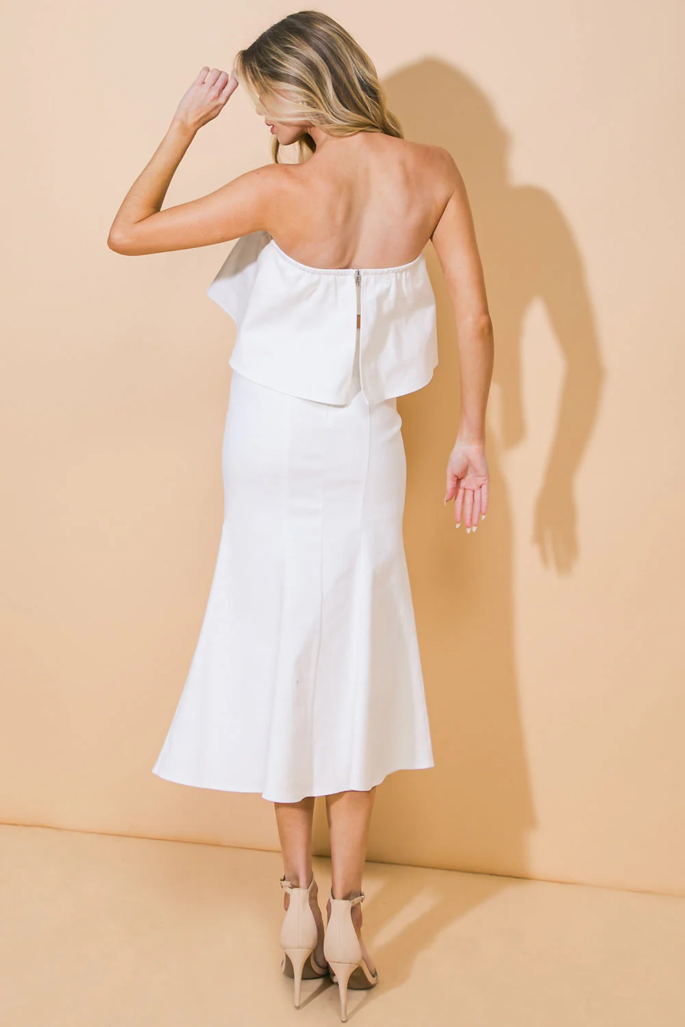 SUNSET STROLL - WHITE CROP TOP & SKIRT SET - FINAL SALE - Image 2