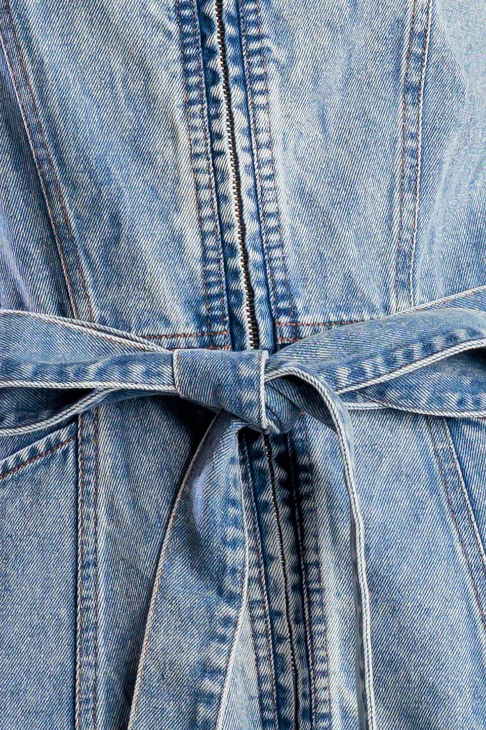 SUNSHINE STATE OF MIND INDIGO ZIP FRONT DENIM DRESS - Image 8