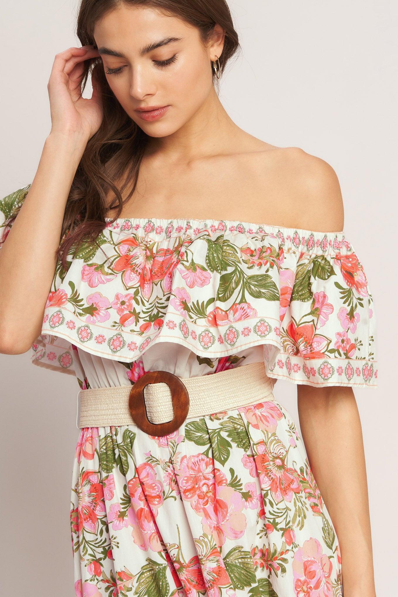 SWEET ESCAPE OFF SHOULDER MAXI DRESS - Image 4