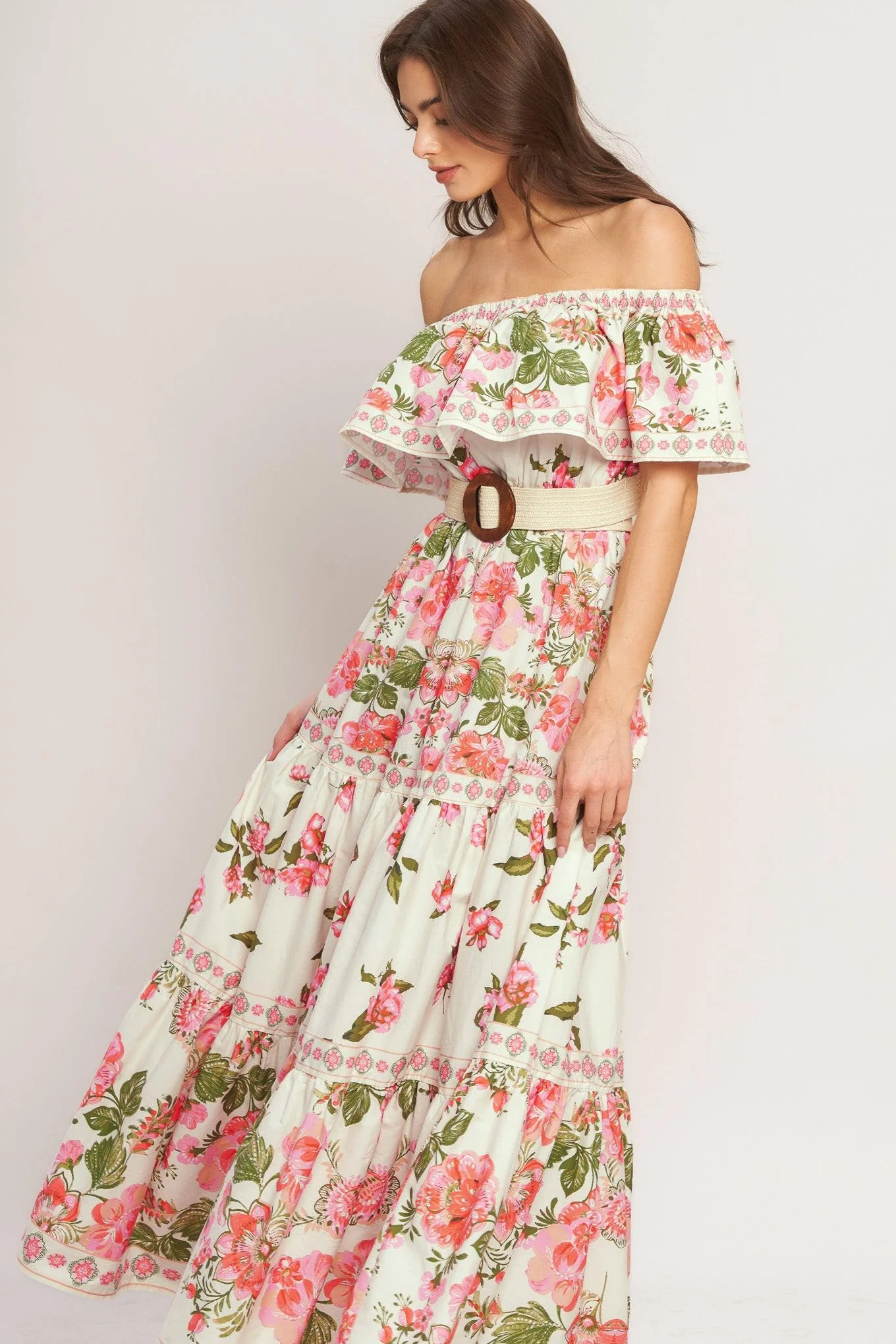 SWEET ESCAPE OFF SHOULDER MAXI DRESS - Image 5