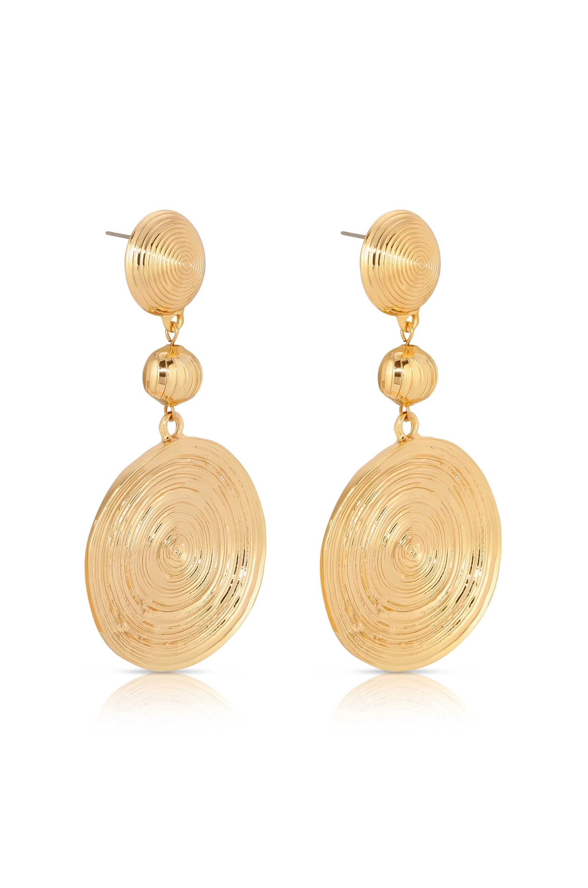 Swirl Pendant Dangle Earrings - Image 3