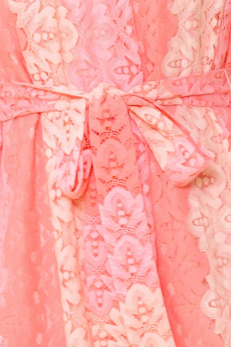 TAILOR MADE LACE MIDI DRESS - PEACH - Image 7