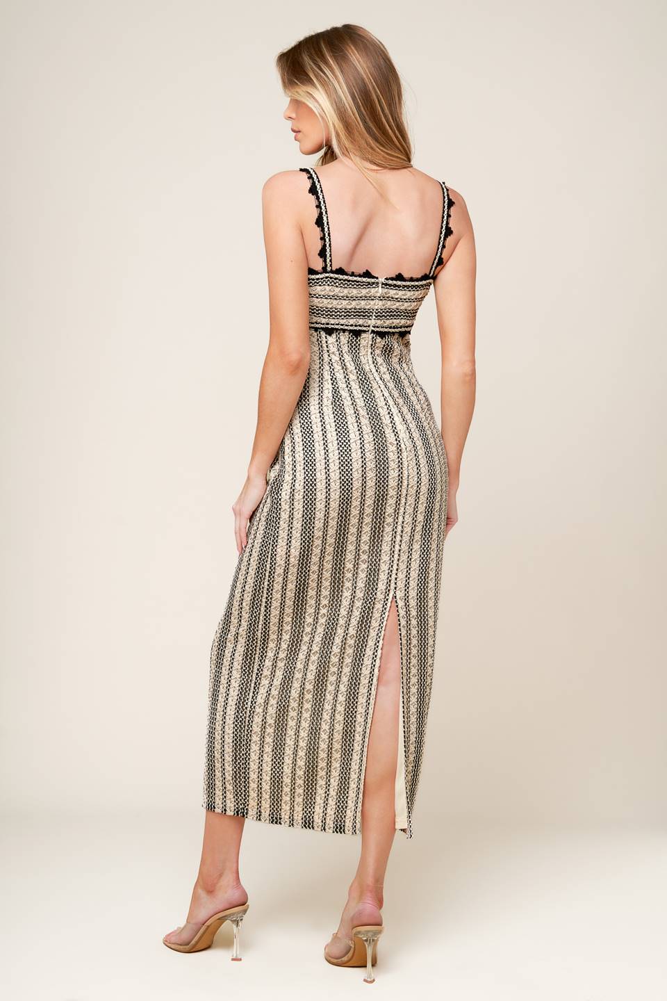 TAKE ME AWAY CROCHET LACE MIDI DRESS - Image 2