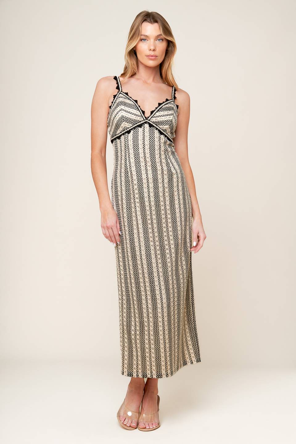 TAKE ME AWAY CROCHET LACE MIDI DRESS - Image 4
