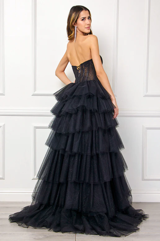 Tennessee Gown - Tiered Lace Corset Ball Gown - Image 2