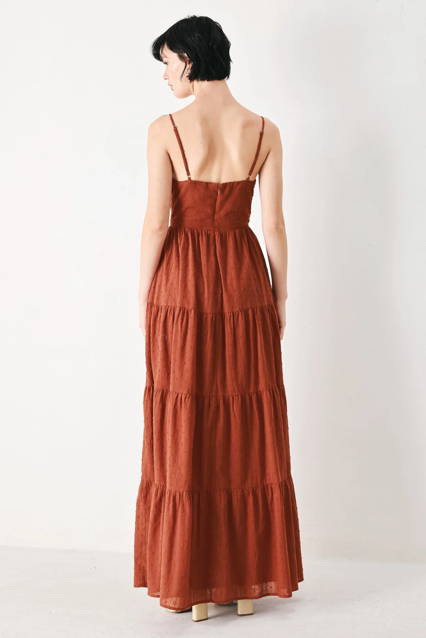 TERRACOTTA SUNSET CUT-OUT MAXI DRESS - Image 5