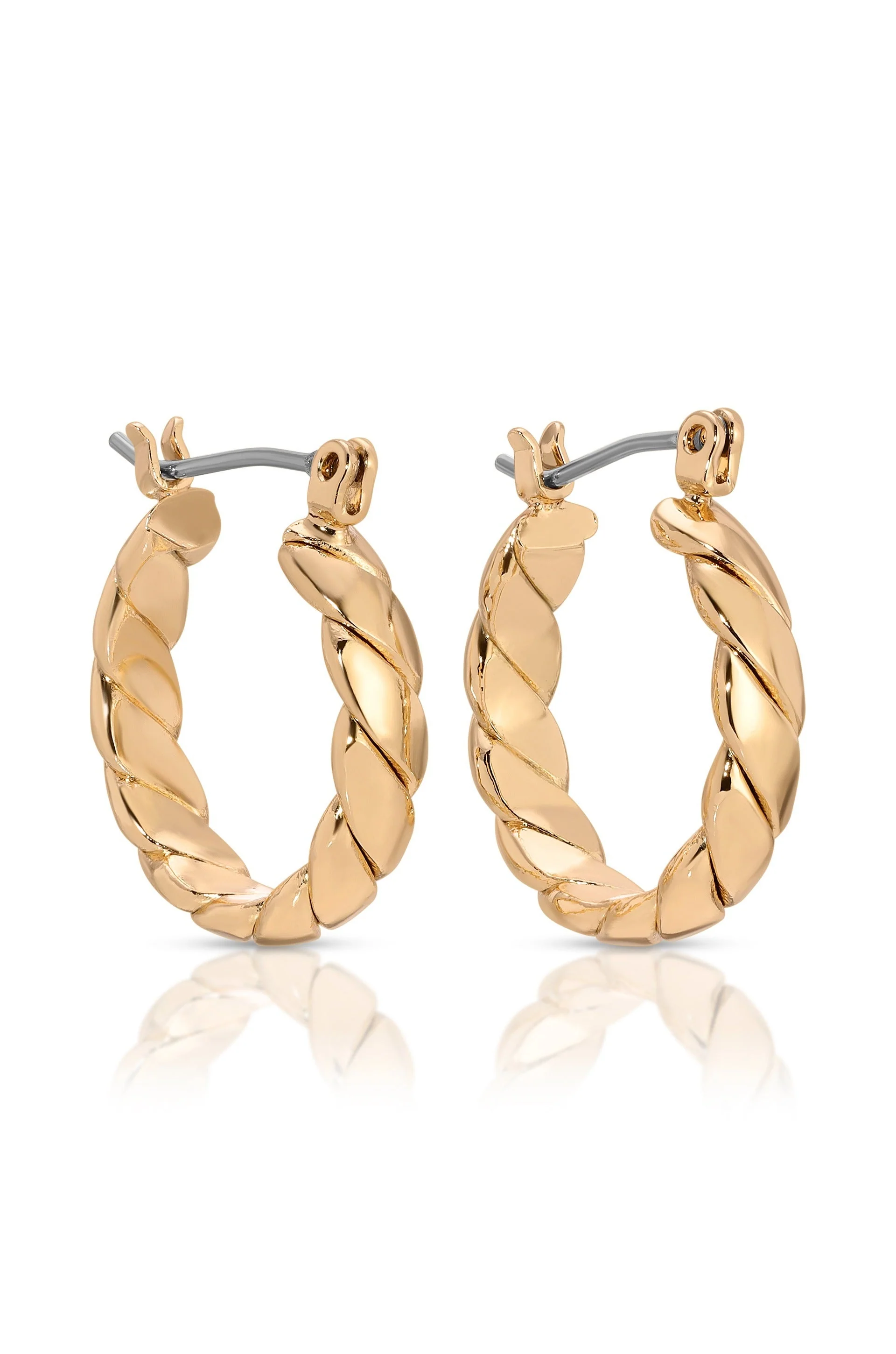 Textured Mini Hoops Earrings - Image 5