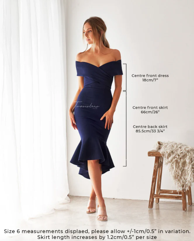 Brienne Dress - NAVY - Image 6