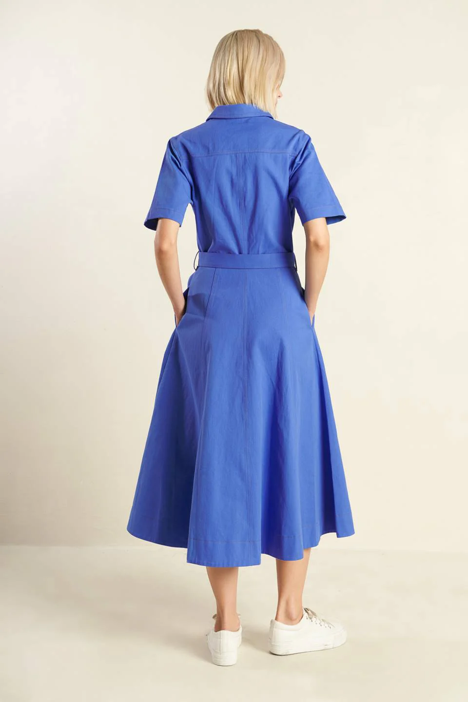 THE ESSENTIAL SHIRT DRESS - BLUE - Image 5