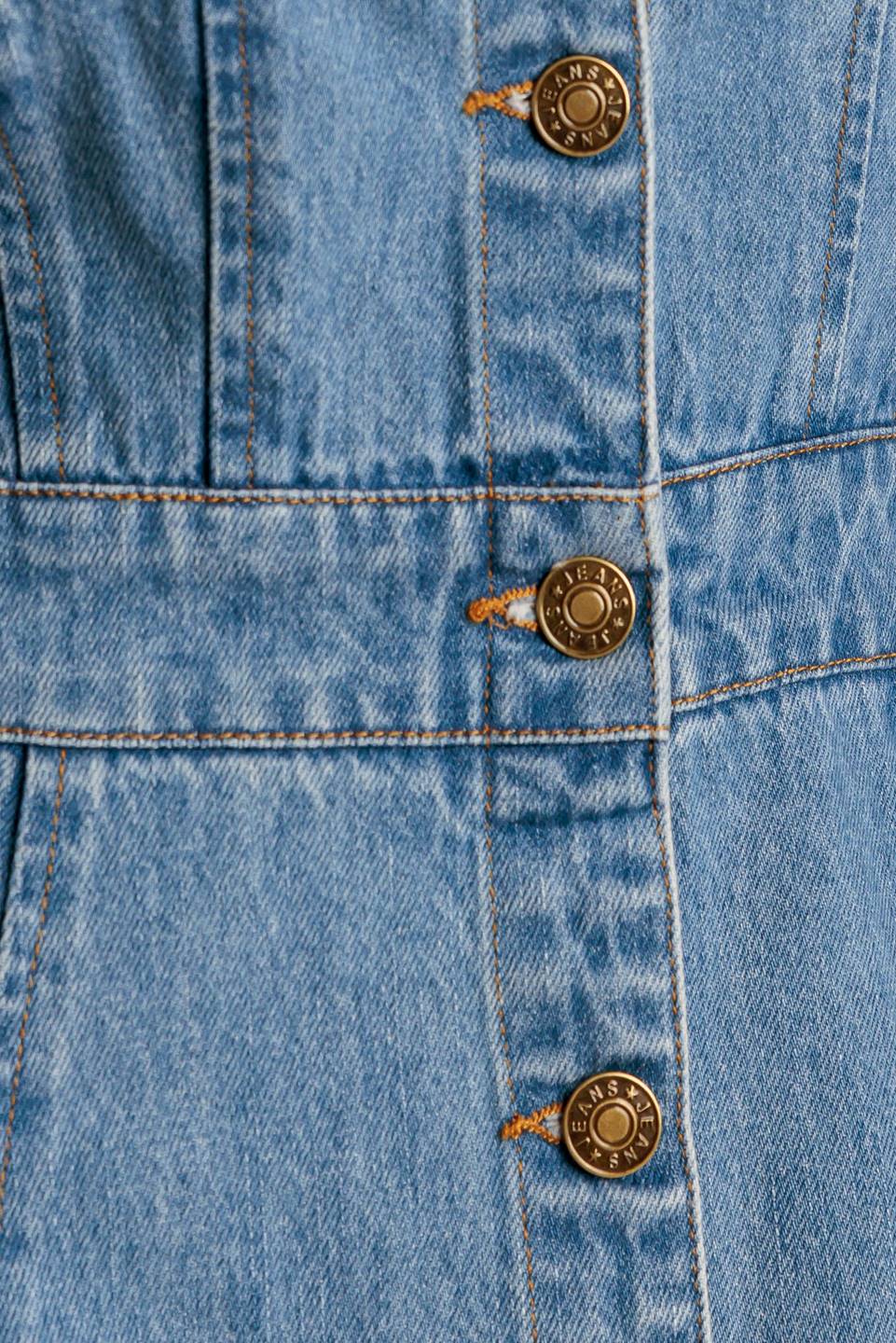 THE JOURNEY BEGINS BLUE DENIM MIDI DRESS - Image 7