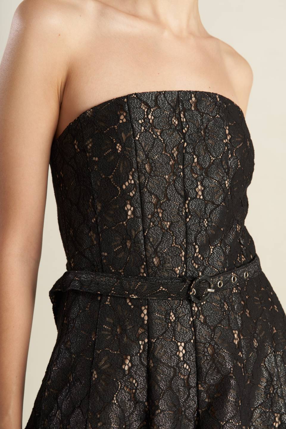 THE TRUTH IS STRAPLESS BLACK LACE MIDI DRESS - FINAL SALE - Image 6