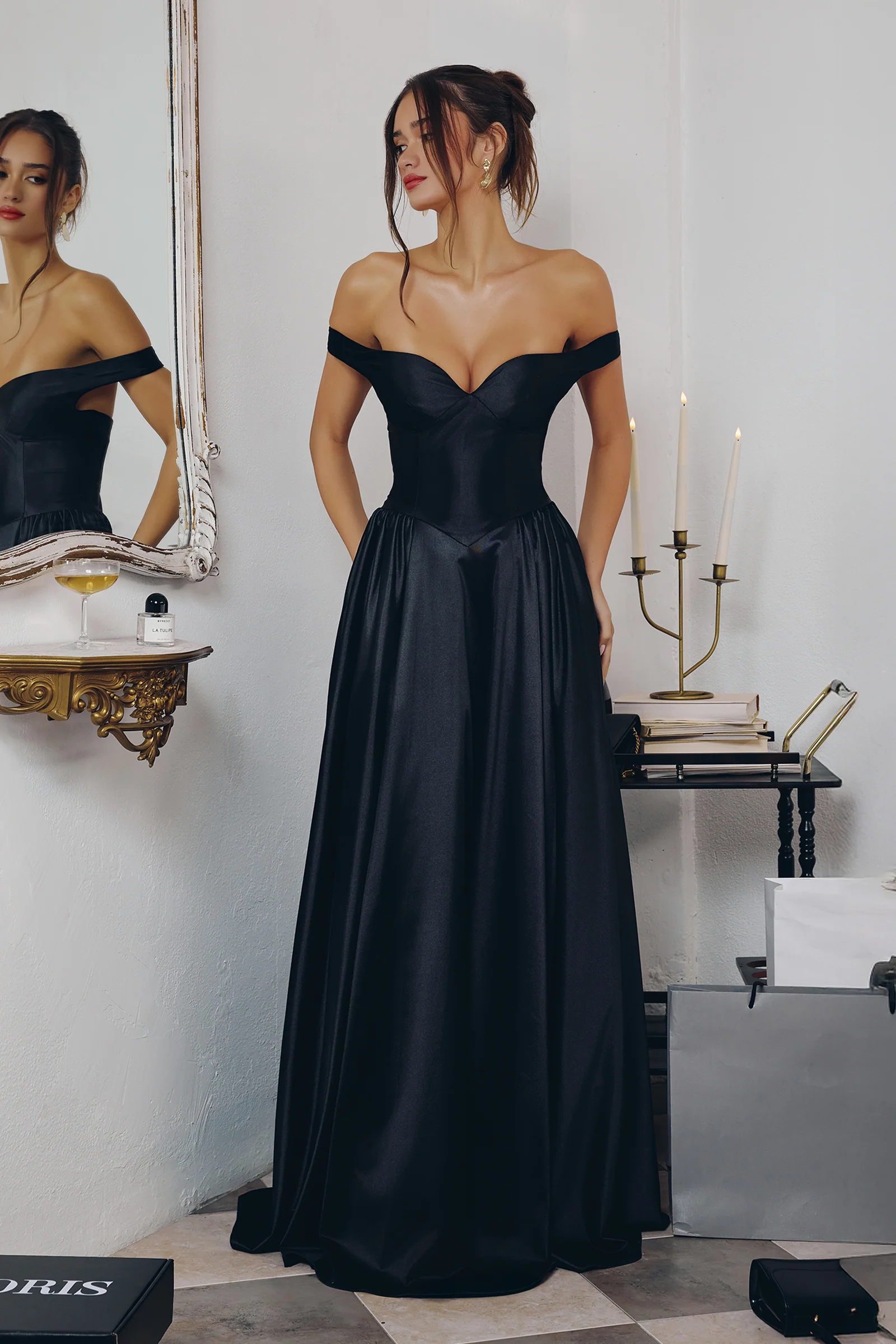 Trista Gown - Satin A-line Dress - Image 2