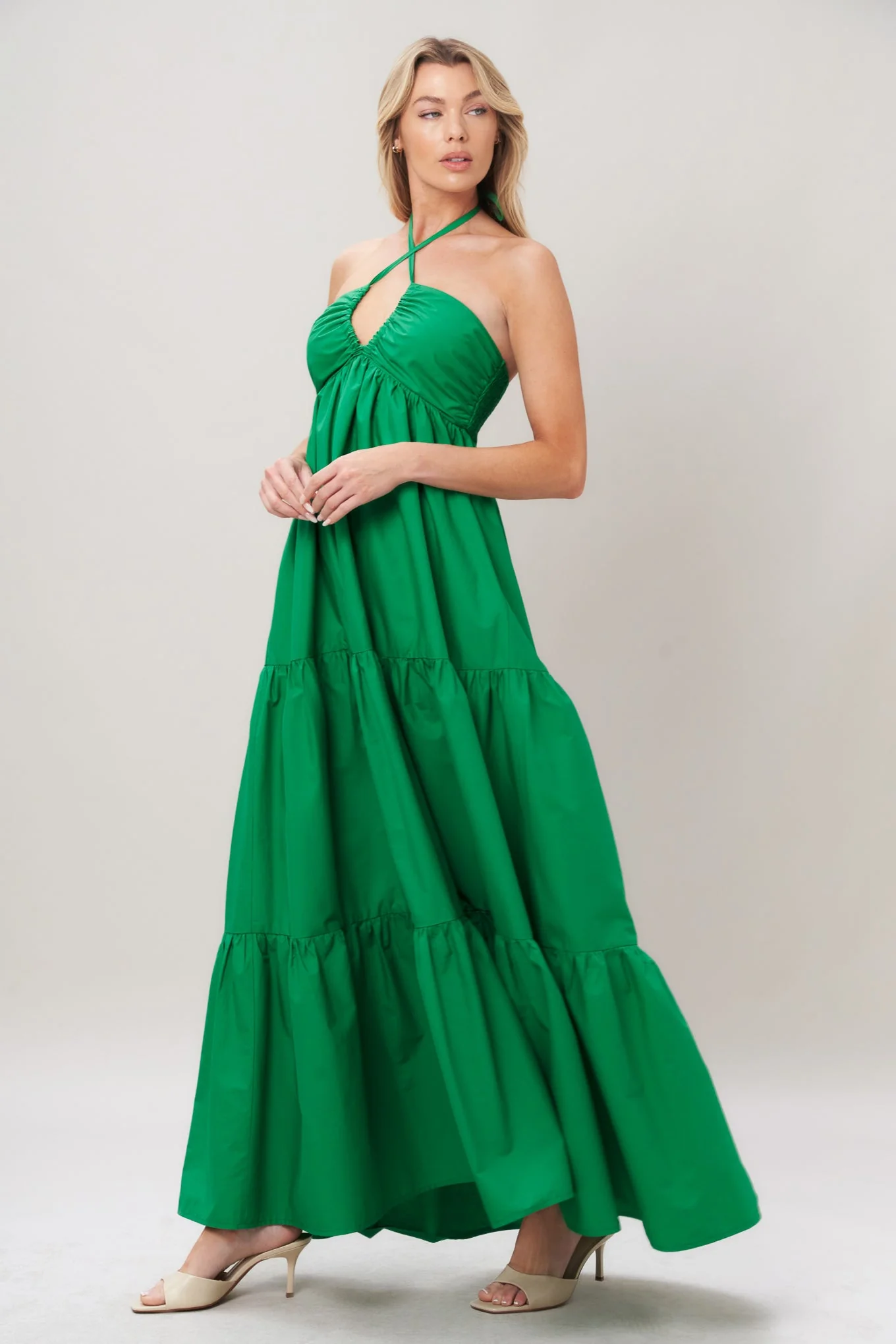 TROPIC STATEMENT GREEN MAXI DRESS - Image 4