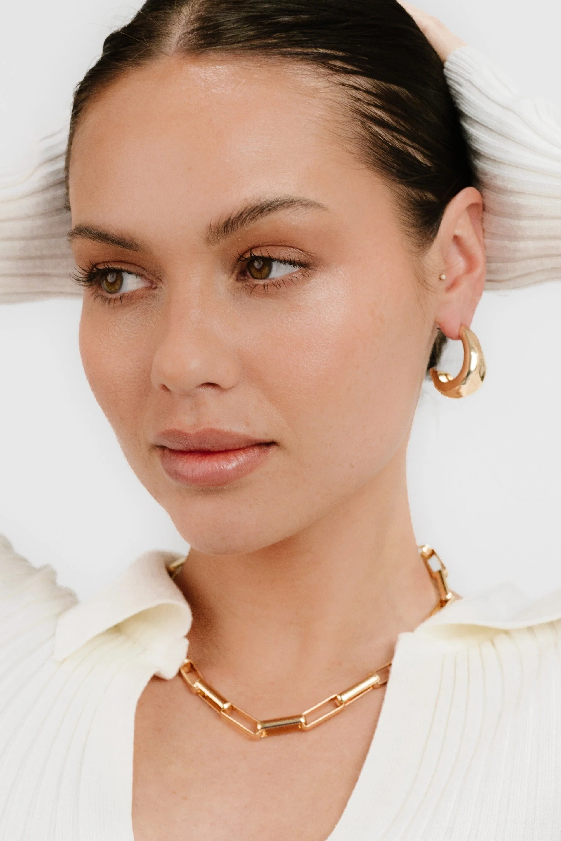True Golden Hoop Earrings - Image 7