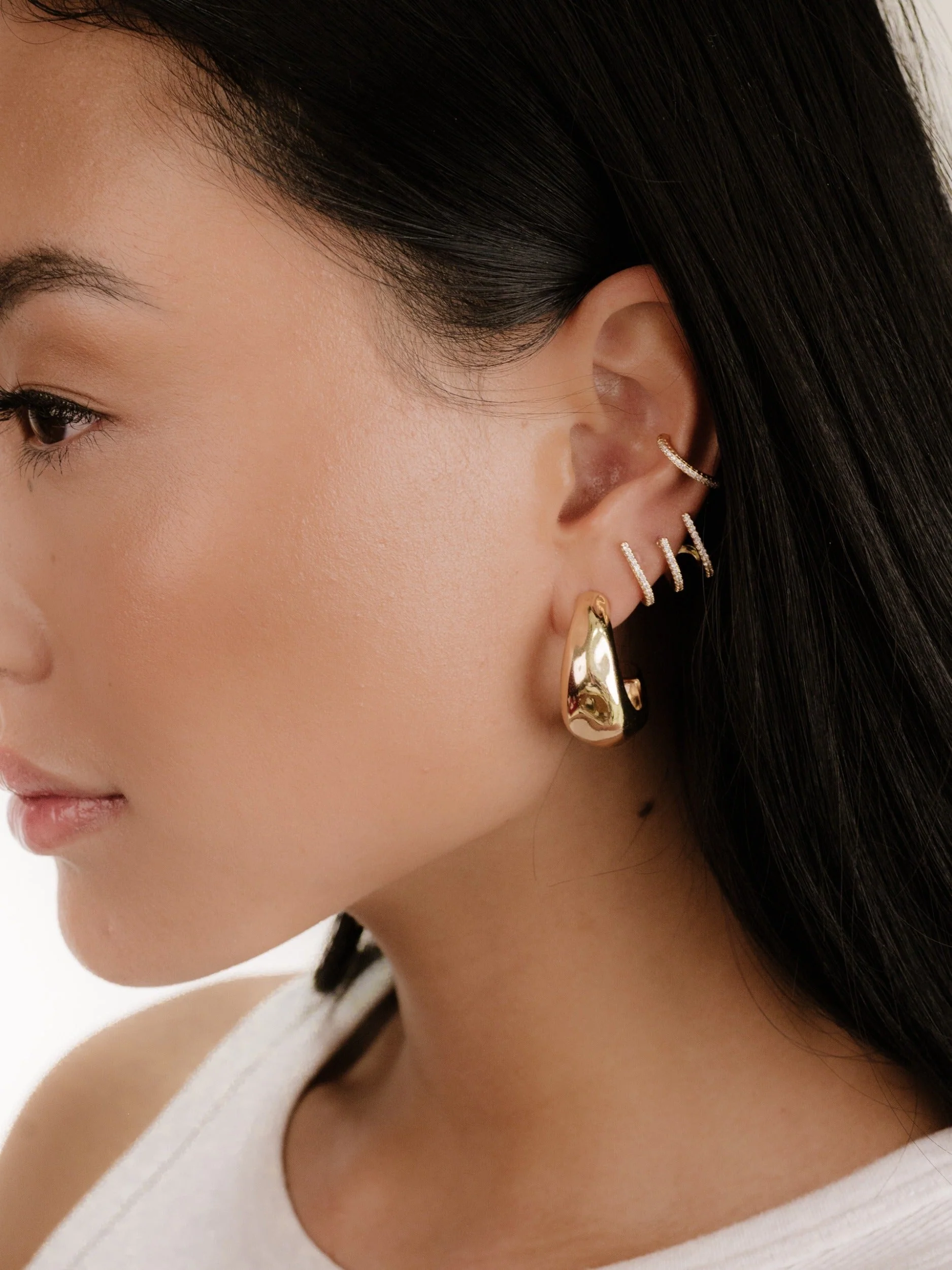 True Golden Hoop Earrings - Image 8